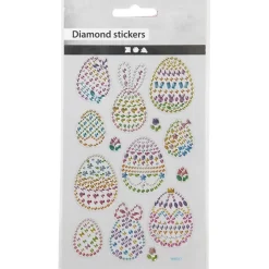 Glitzersteinaufkleber - Ostereier, 1 Bogen