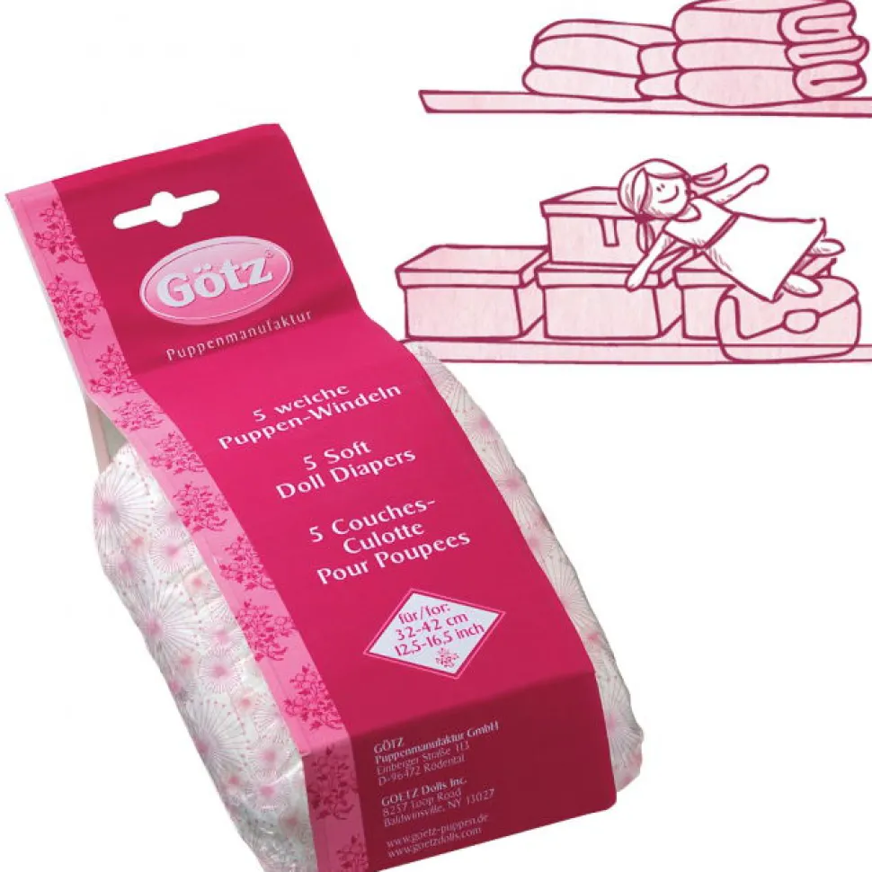 Gotz Puppe Zubehör - Windeln Für Puppen 30 - 33 Cm