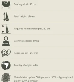 Hangehohle - Indoor/Outdoor - Mit Aufhangeset