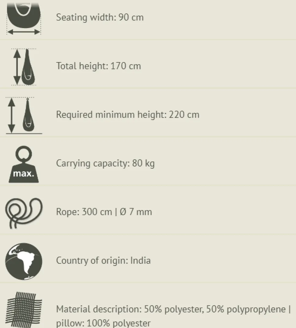 Hangehohle - Indoor/Outdoor - Mit Aufhangeset