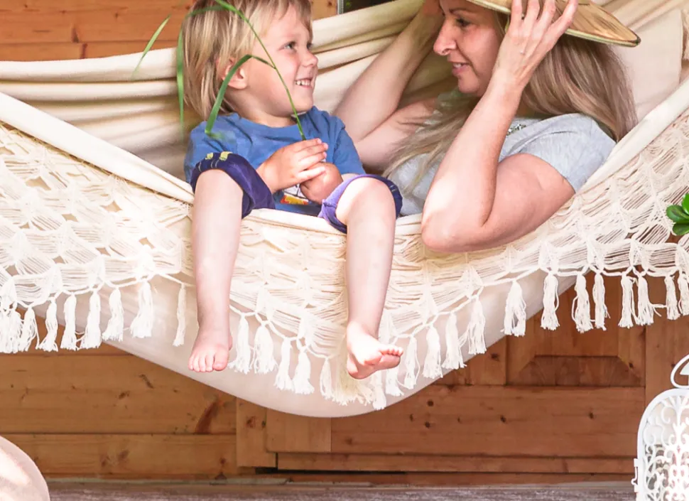 Hangematte Kingsize - Bio-Baumwolle - Latte