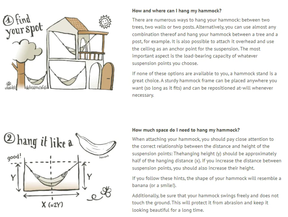 Hangematte Kingsize - Bio-Baumwolle - Latte