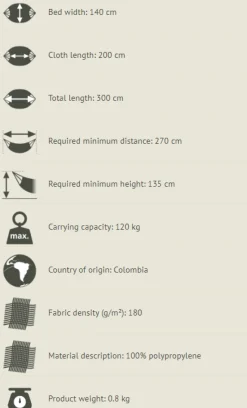 Hangematte Single - Outdoor - Lime