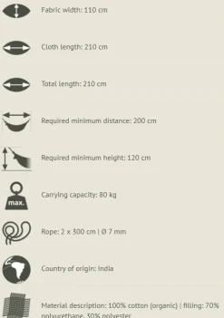 Kinder-Hangematte - Bio-Baumwolle - Dolphy