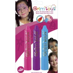 Kinderschminke Prinzessin - 3 Farbstifte