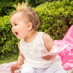 Kleine Goldkrone Mit Perlen