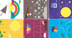 Klotzchenpuzzle - Wind Und Wetter, 6 Klotze