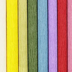 Krepppapier - Standardfarben, 8 Blatt