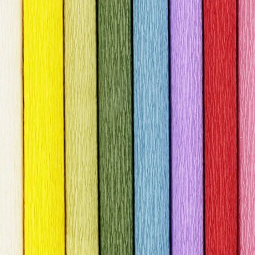 Krepppapier - Standardfarben, 8 Blatt