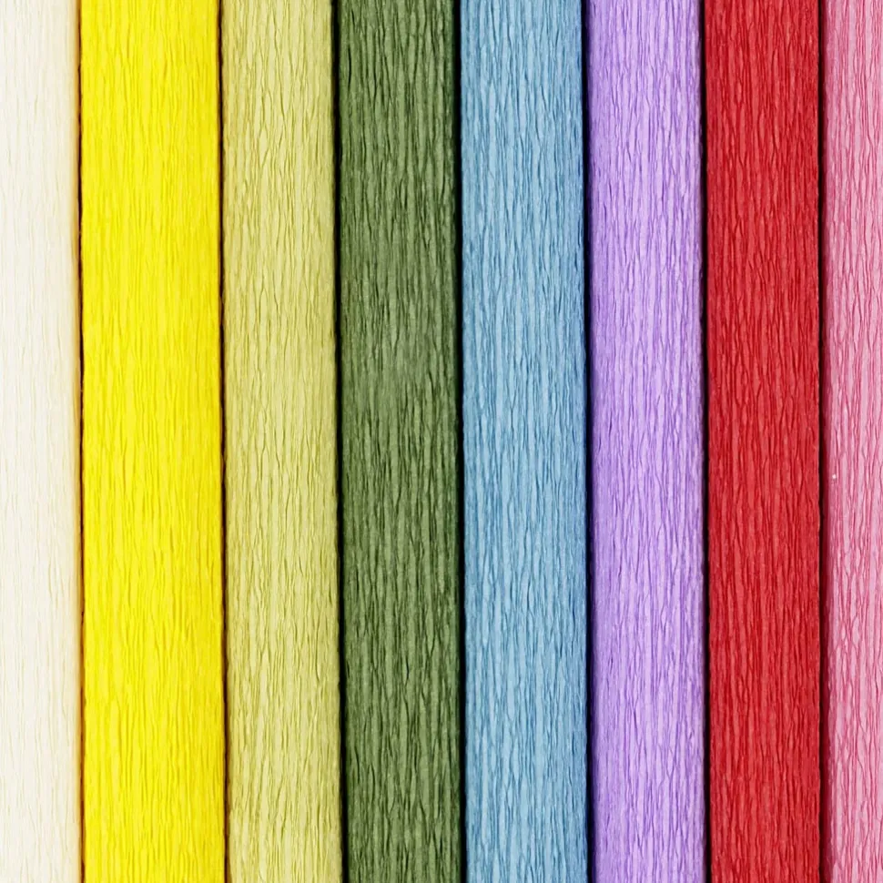 Krepppapier - Standardfarben, 8 Blatt
