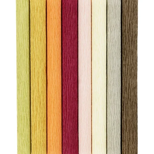 Krepppapier - Zarte Naturfarben, 8 Blatt