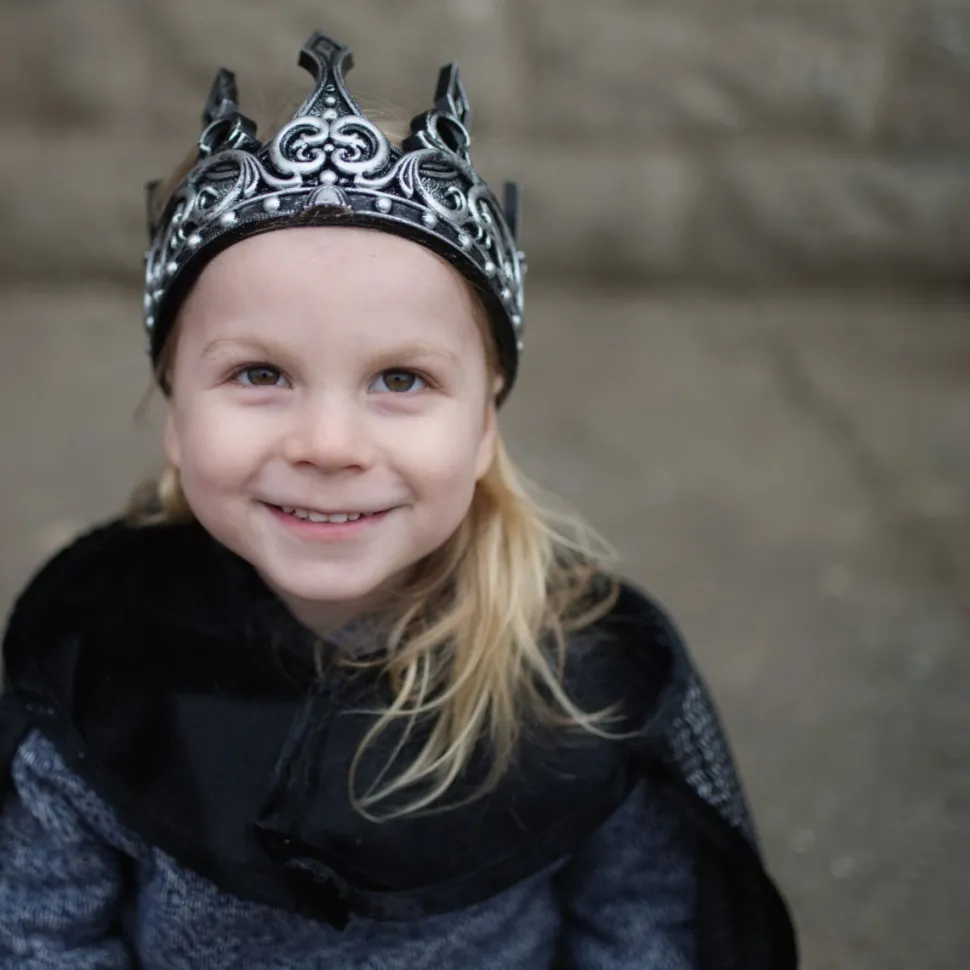 Krone Mittelalter - Silber/Schwarz