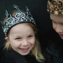 Krone Mittelalter - Silber/Schwarz