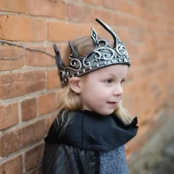 Krone Mittelalter - Silber/Schwarz