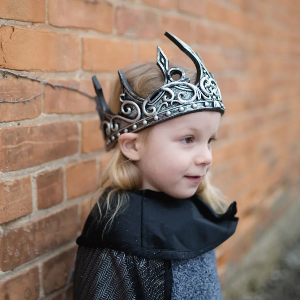 Krone Mittelalter - Silber/Schwarz