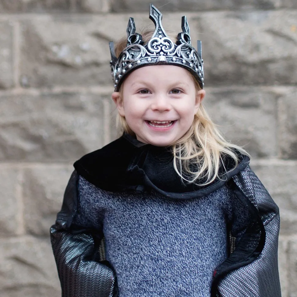 Krone Mittelalter - Silber/Schwarz