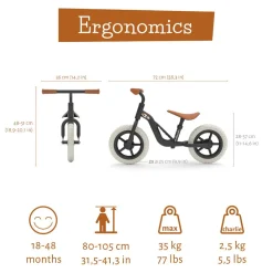 Laufrad Charlie - Schwarz (1½ - 4 Jahre)