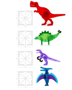 Magna-Tiles - Dino World, 40 Teile