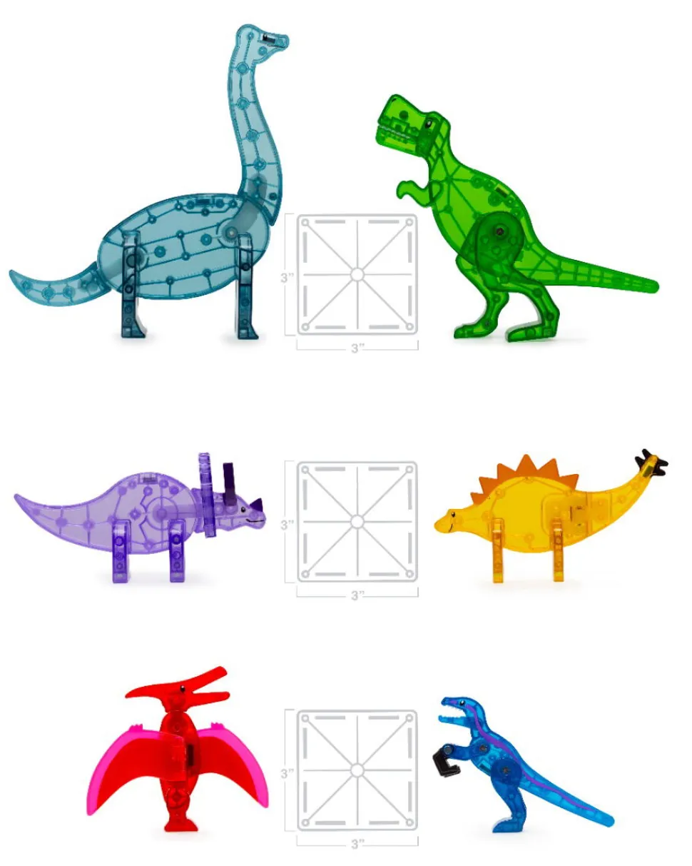 Magna-Tiles - Dino World Xl, 50 Teile