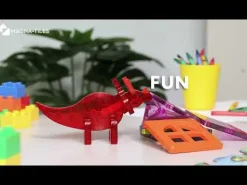 Magna-Tiles - Dinosaurier, 5 Stk.