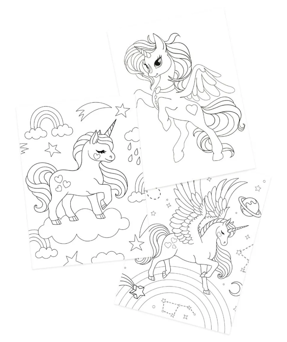 Malbuch Mit Einhornern, 36 Seiten
