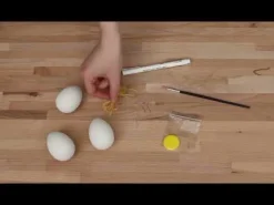 Male Ostereier Mit Wasserfarbe, 3 Stk.