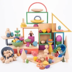 Montessori-Set - Regenbogen, 84 Teile