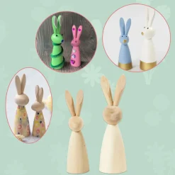 Osterhasen Zum Anmalen - 2 Stk.