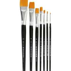 Pinsel Gold Line - Flach, 7 Stk.