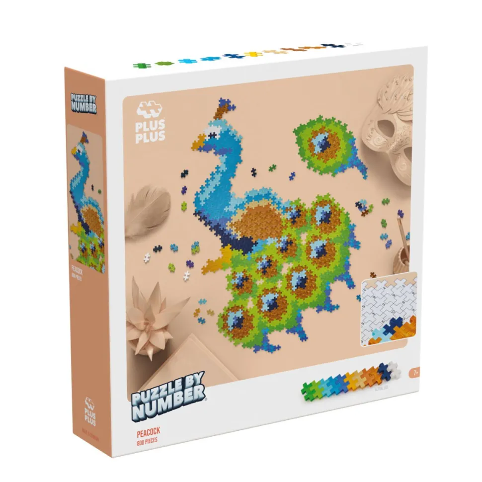 Plus-Plus - Puzzle By Number - Pfau, 800 Stk.