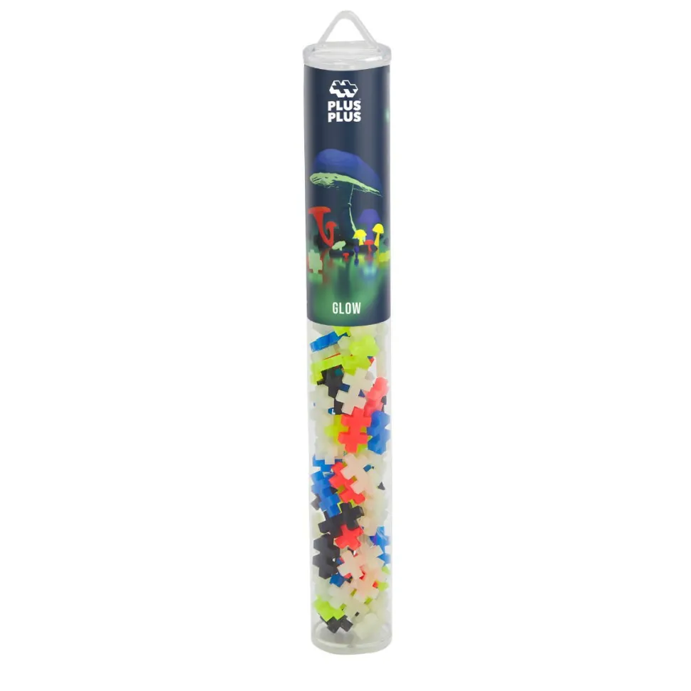 Plus-Plus Tube - Glow Mix, 100 Stk.