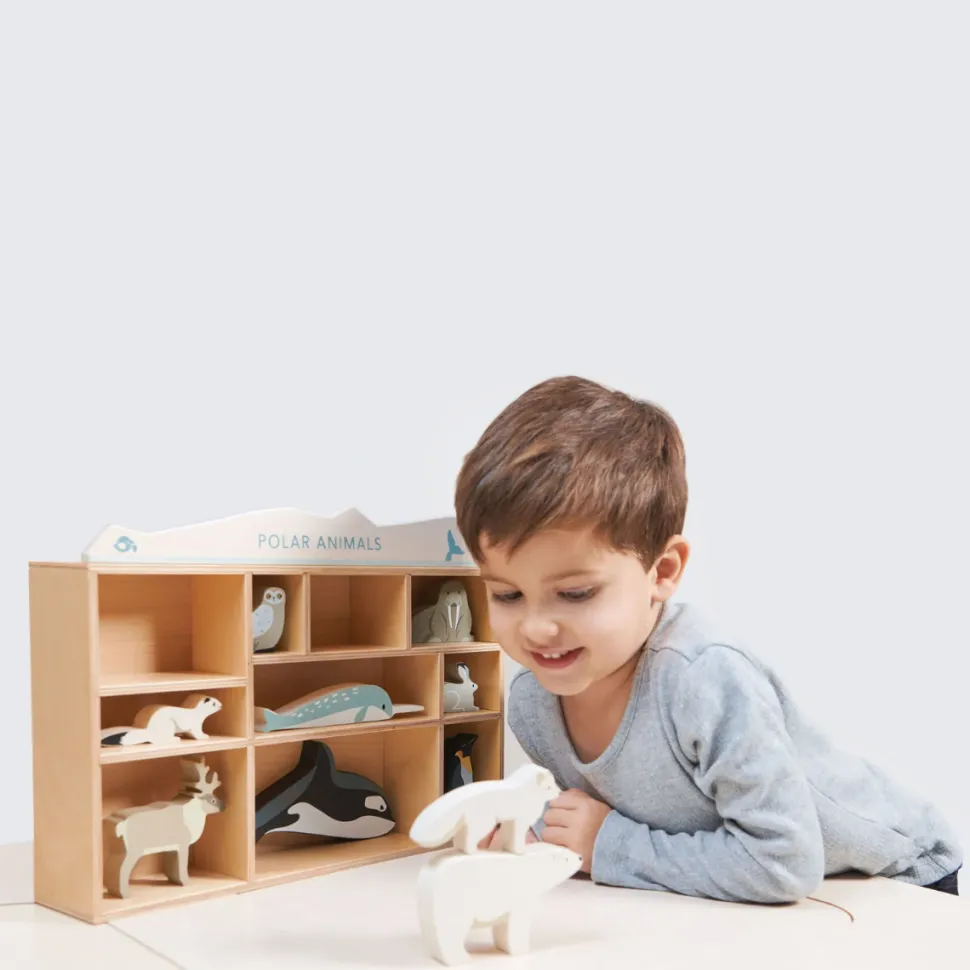 Polartiere Aus Holz, 10 Teile