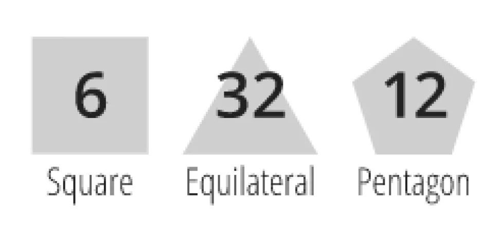 Polydron Basis Anfangerset - 50 Teile