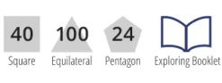 Polydron Transparent Set - 164 Teile