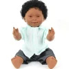 Puppe M. Down-Syndrom - Junge, Schw. Haar, 40 Cm