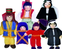 Puppen 12,5 Cm - D - 6 Familienmitglieder