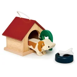 Puppenhaus Zubehör - Hund + Hundehutte