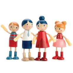 Puppenhaus-Familie Mit Beweglichen Gliedern