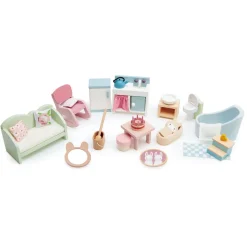 Puppenhausmobel - Wohnzimmer, Kuche, Bad