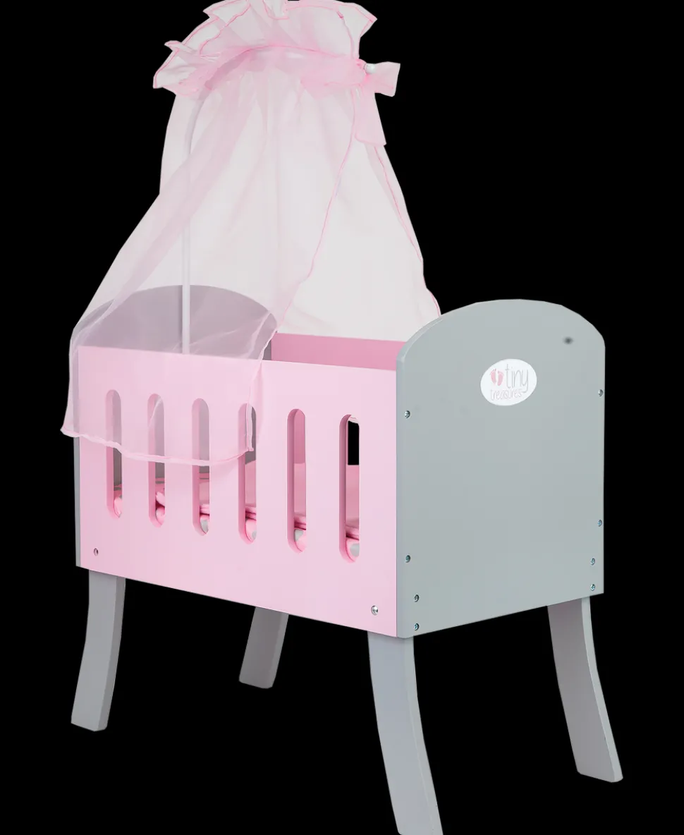 PuppenZubehör - Puppenbett Mit Himmel 45 Cm