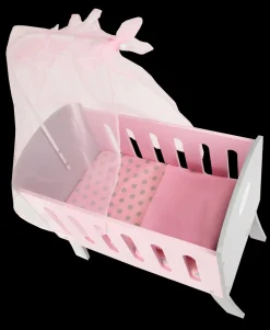 PuppenZubehör - Puppenbett Mit Himmel 45 Cm