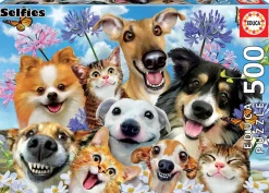 Puzzle, 500 Teile - Selfies, Hunde + Katzen