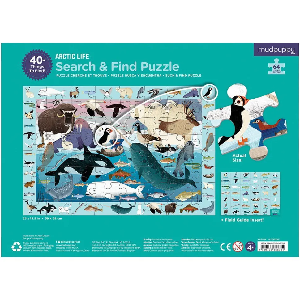 Puzzle Arktisches Leben - Such Und Find, 64 Teile