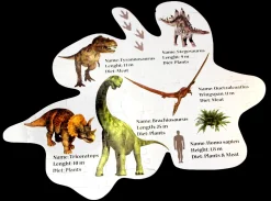 Puzzle Boden - 120 Teile - Dinosaurier