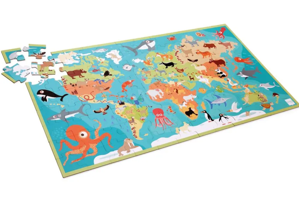 Puzzle Boden - Tiere Der Welt, 100 Teile