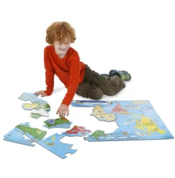 Puzzle Boden - Weltkarte Mit Tieren