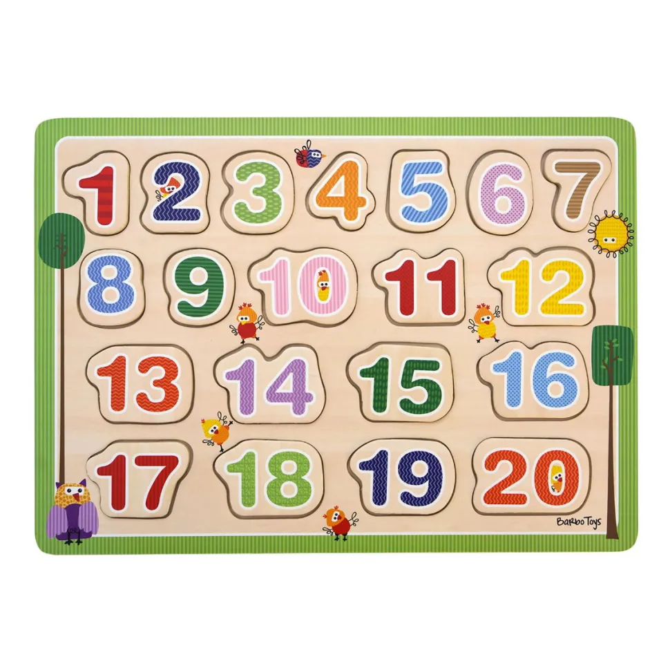 Puzzle Holz - Zahlen 1-20