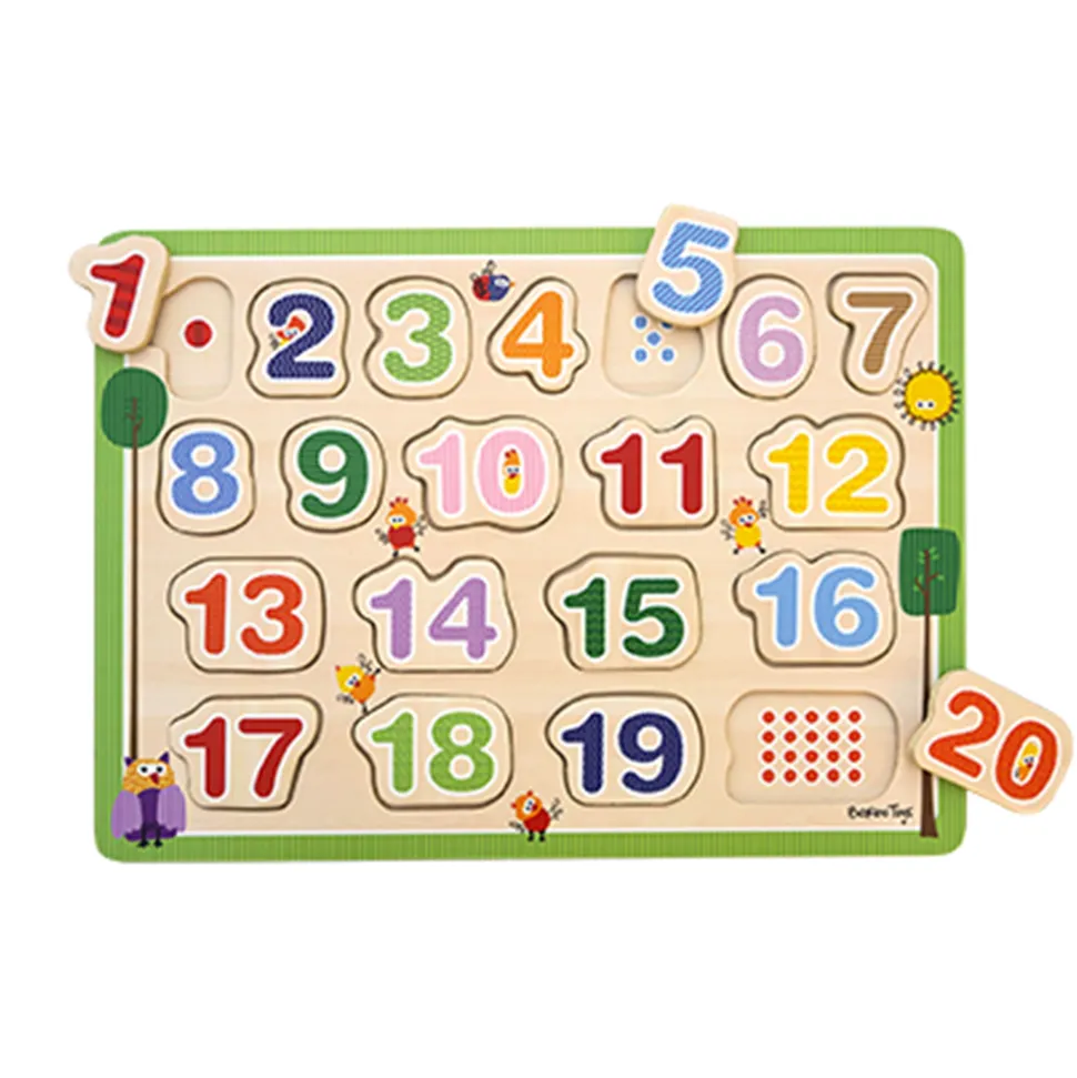 Puzzle Holz - Zahlen 1-20