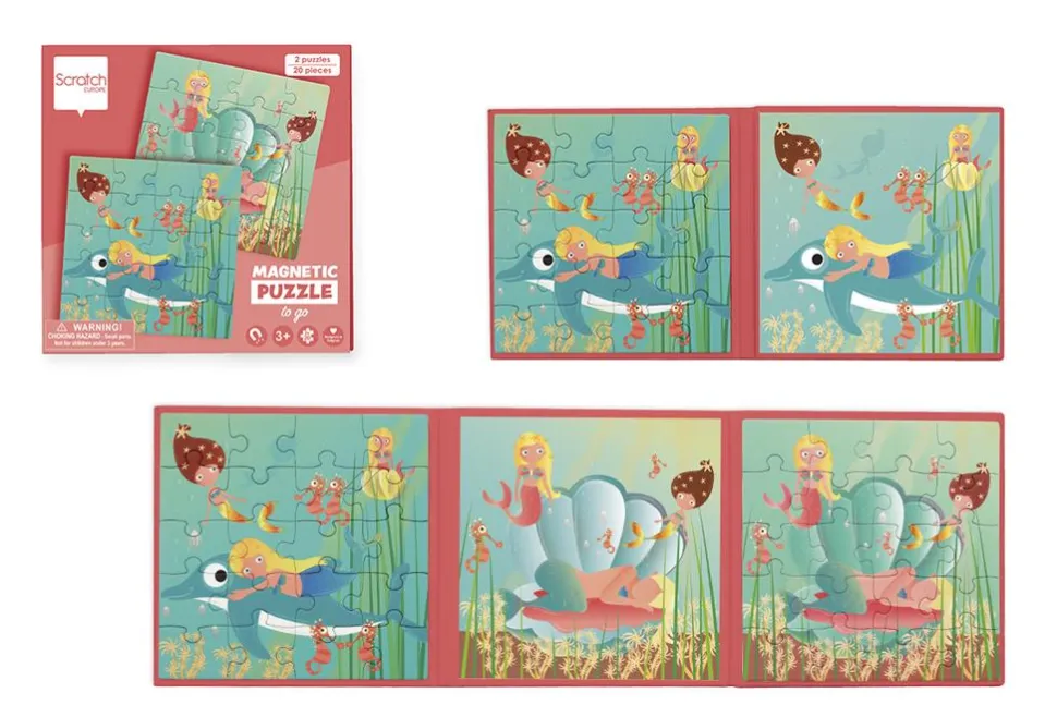 Puzzle Im Buch - Magnetisch, Meerjungfrauen