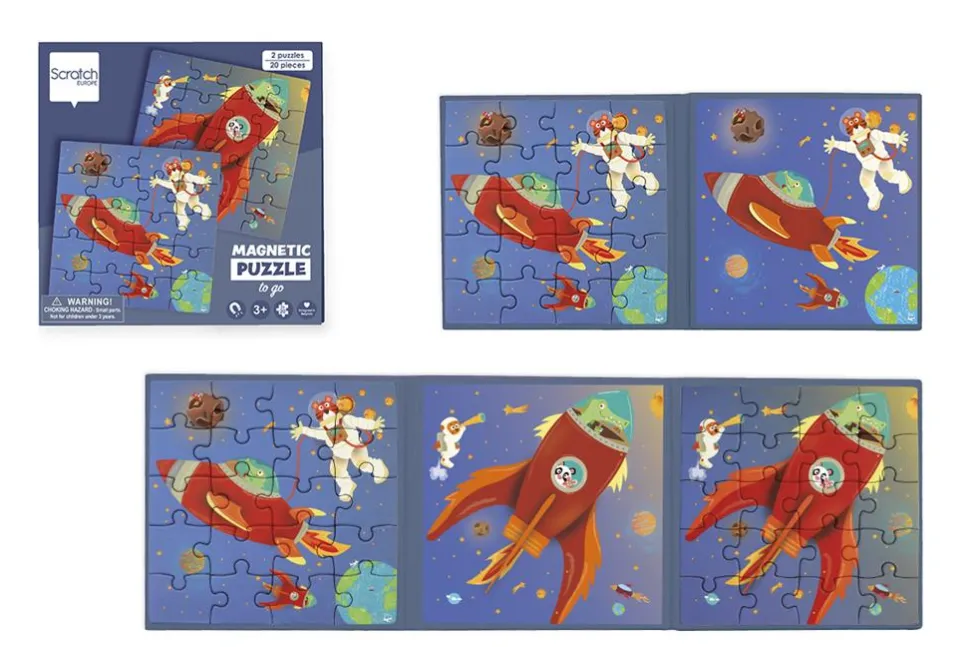 Puzzle Im Buch - Magnetisch, Weltraum